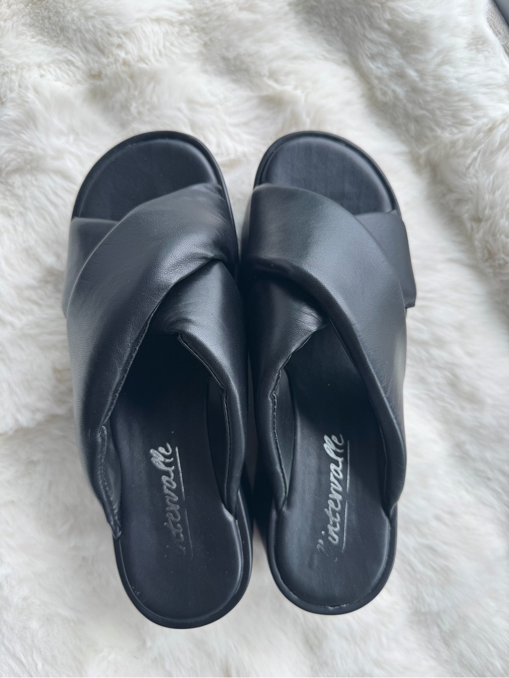 🖤L’Intervalle Black Platform Wedge Sandals🖤 - Picture 5 of 6